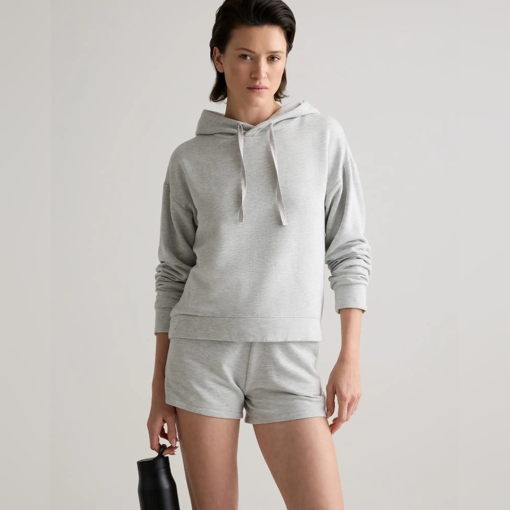 Quince Like Butter Soft Gray Hoodie Sweatshirt Size XS
